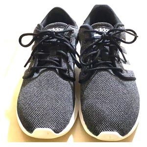 Dark grey and silver Adidas Cloudfoam QT Racer